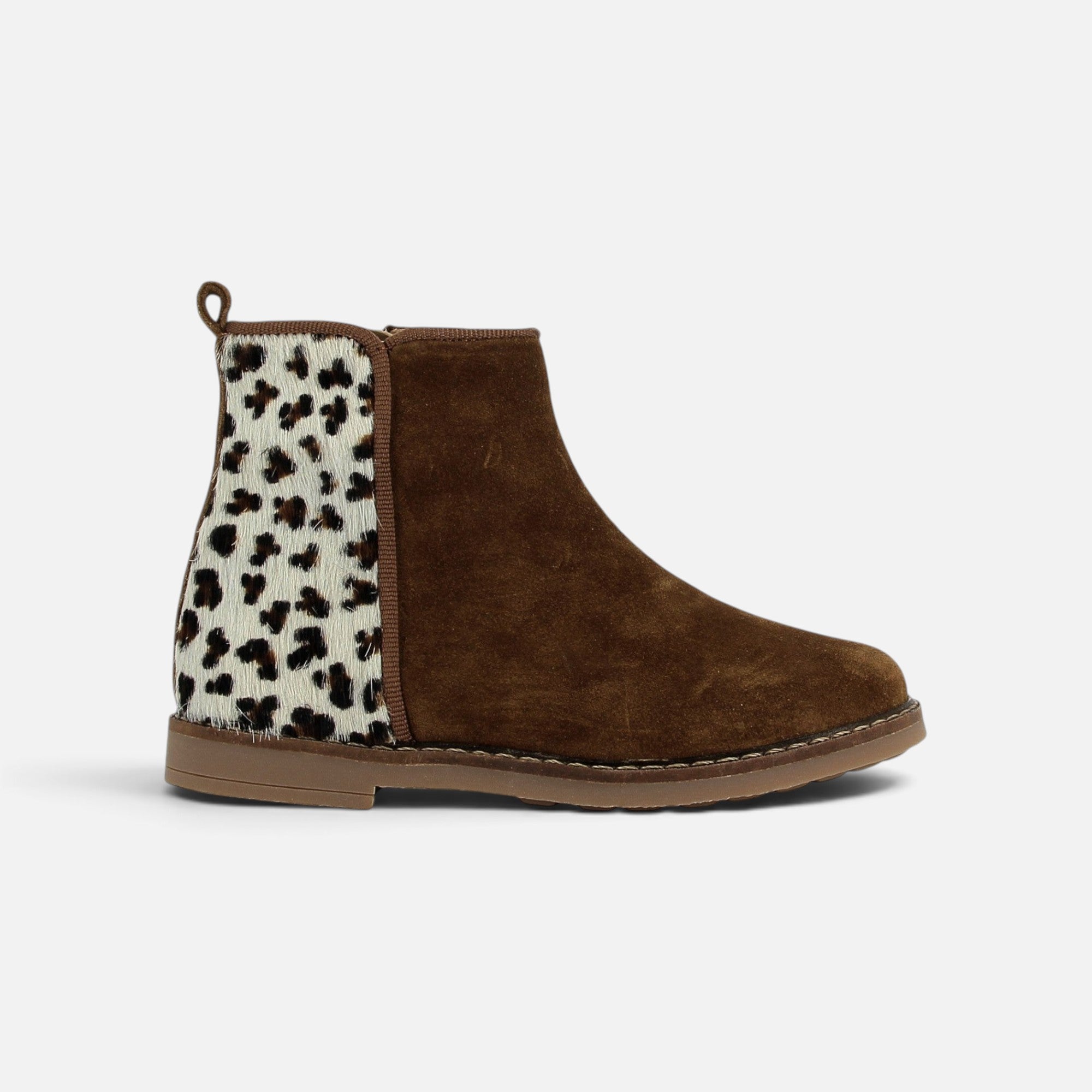 pom-d-api-trip-back-bottine-fille-velours-pony-tabac-zip-arri-re image 4