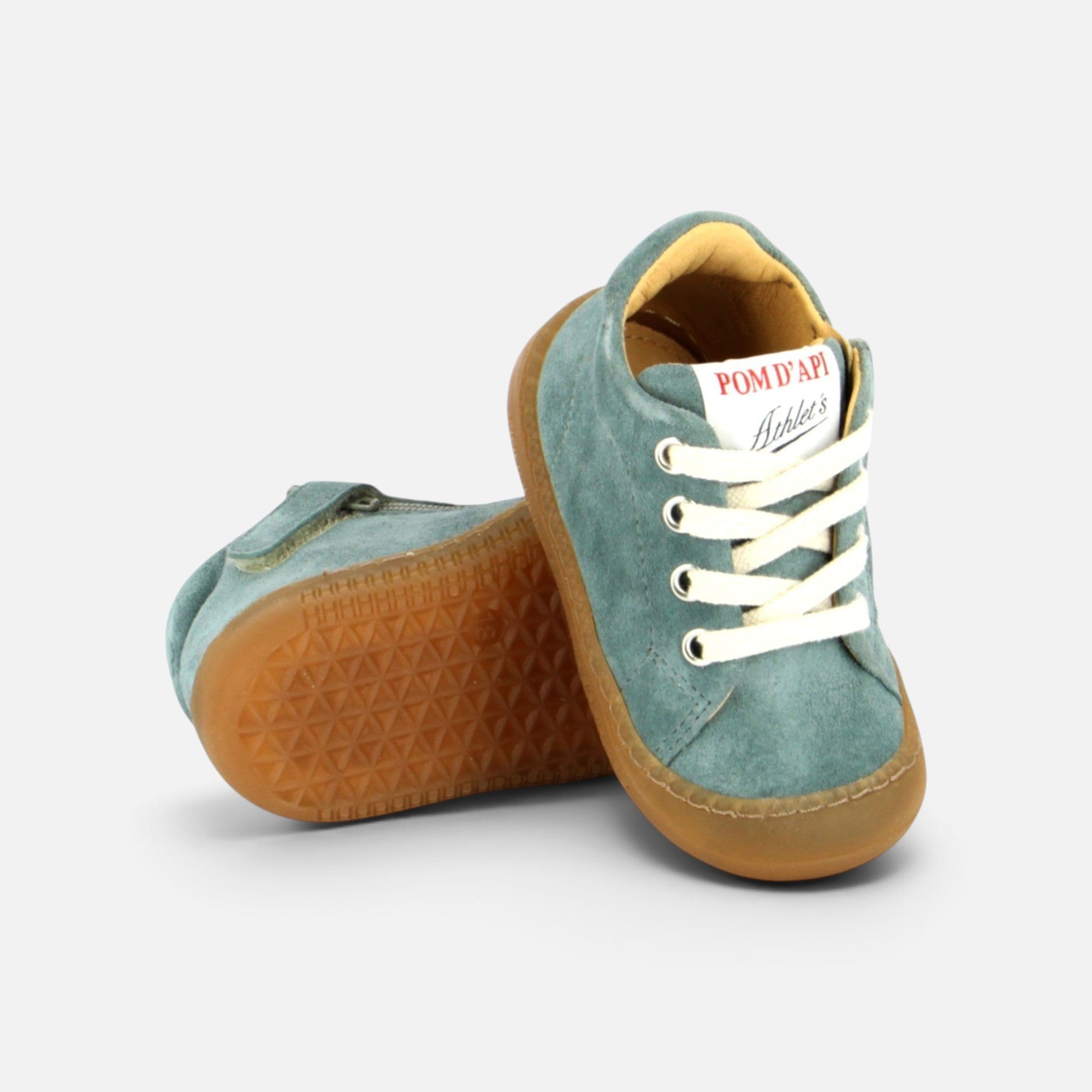 pom-d-api-yaka-walk-chaussure-barefoot-premiers-pas-gar-on-vert-cinero image 3