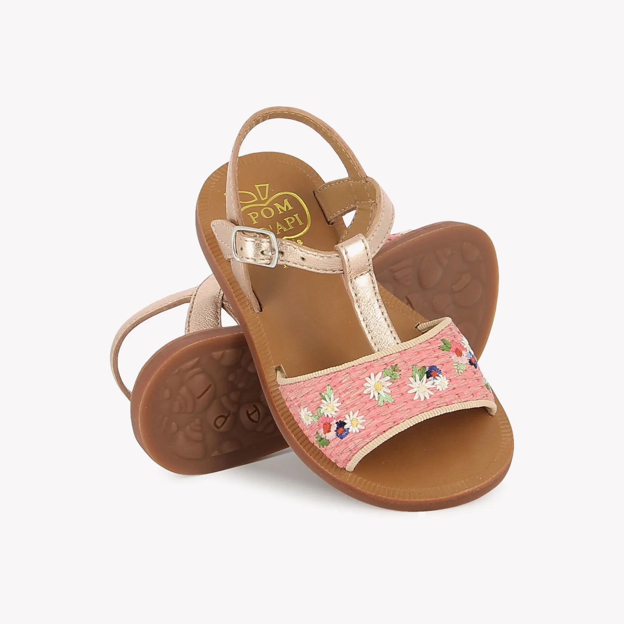 pom-d-api-plagette-raphia-brod-azalea-cuivre-sandale-fille image 2