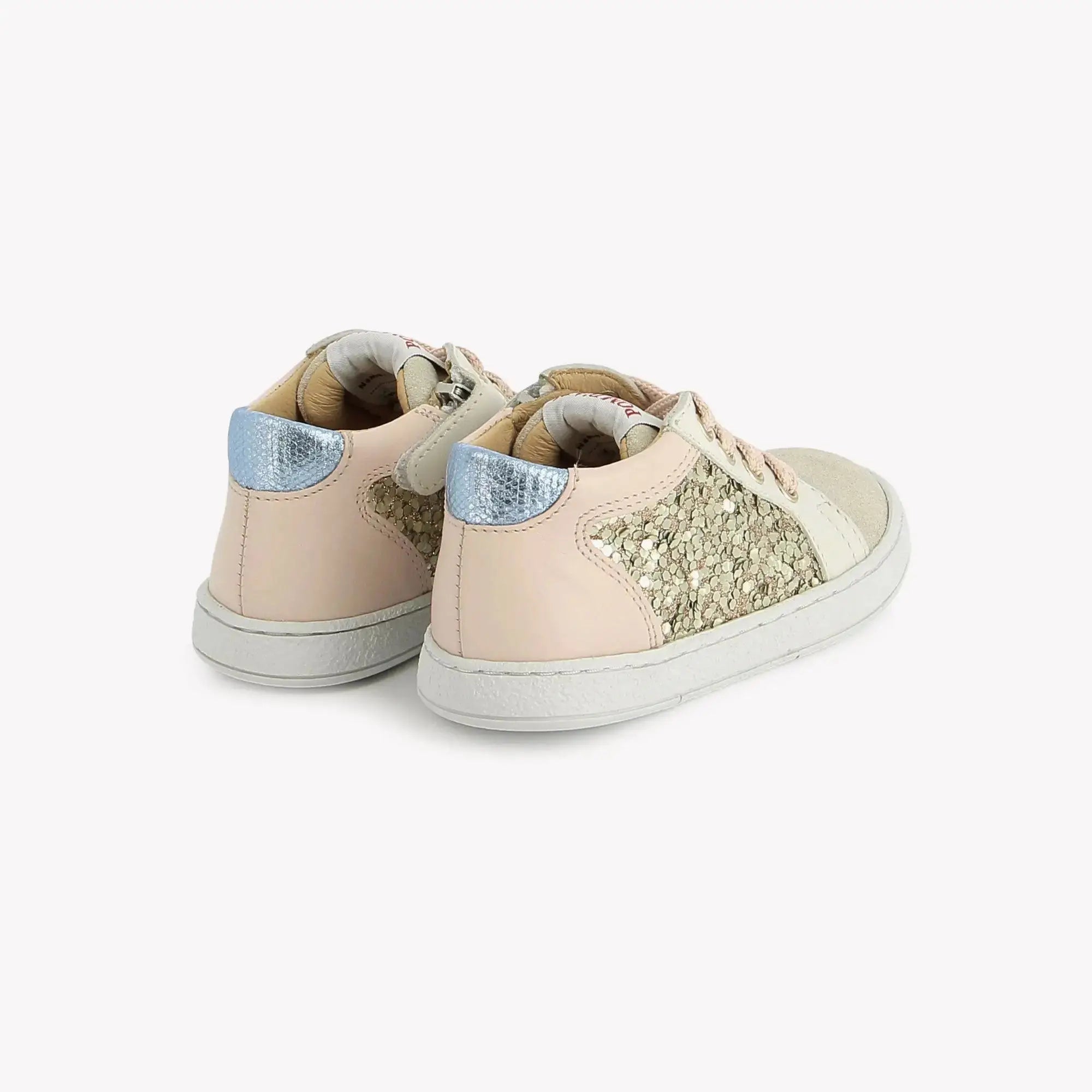 pom-d-api-mousse-zip-top-basket-fille-velours-glitter-crema-or image 3