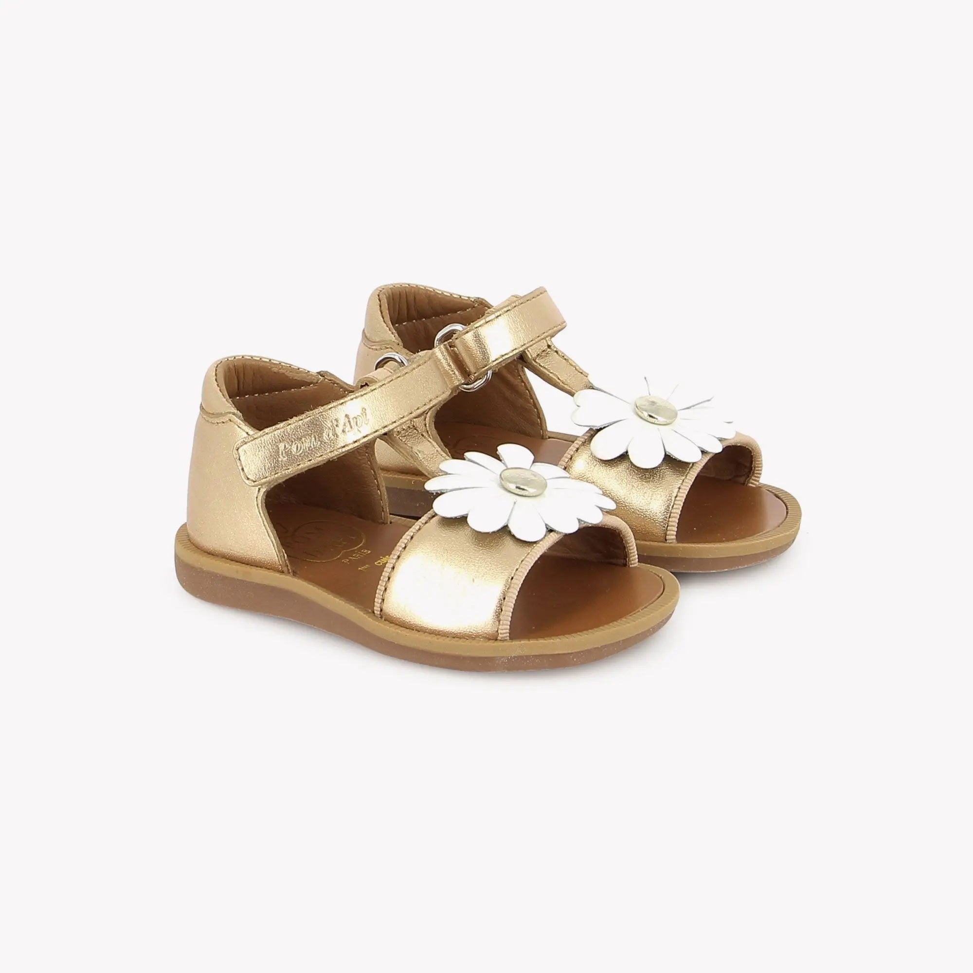 pom-d-api-poppy-big-flo-sandale-premiers-pas-fille-ivory image 2