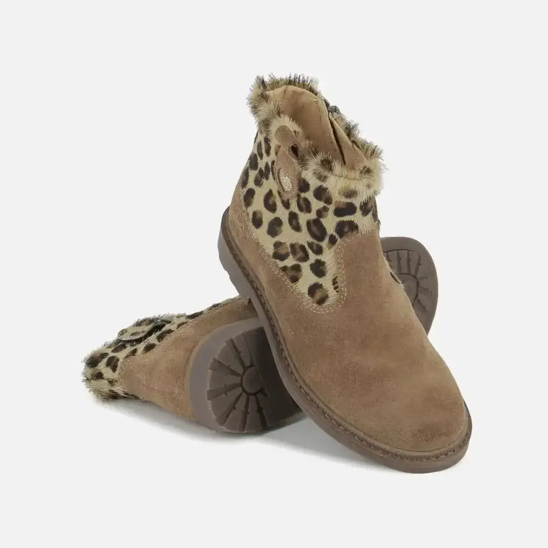 pom-d-api-sister-boot-bottine-enfant-velours-chocolat-l-opard image 3