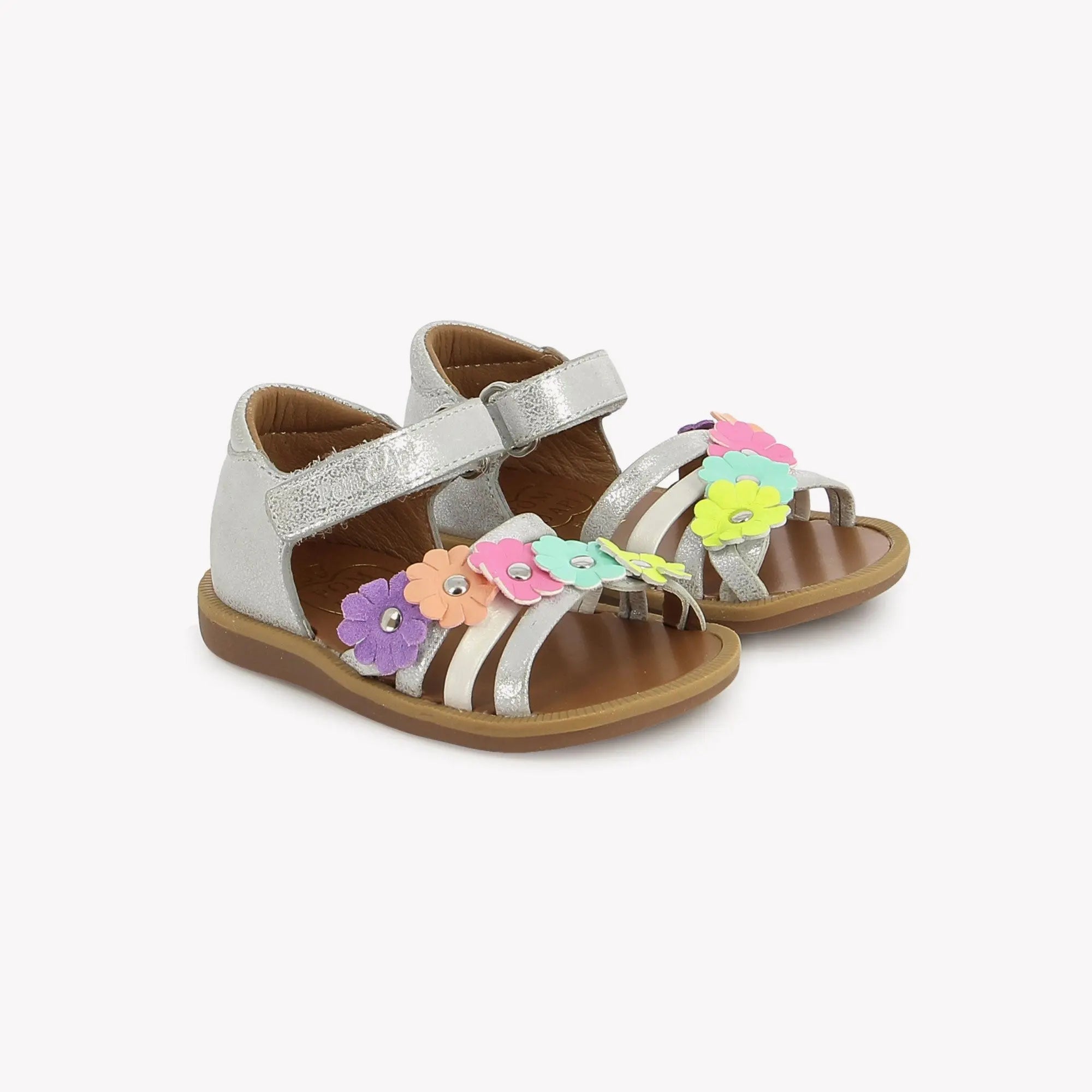 pom-d-api-poppy-multi-flo-silver-multi-fresh-sandale-scratch-fille image 1