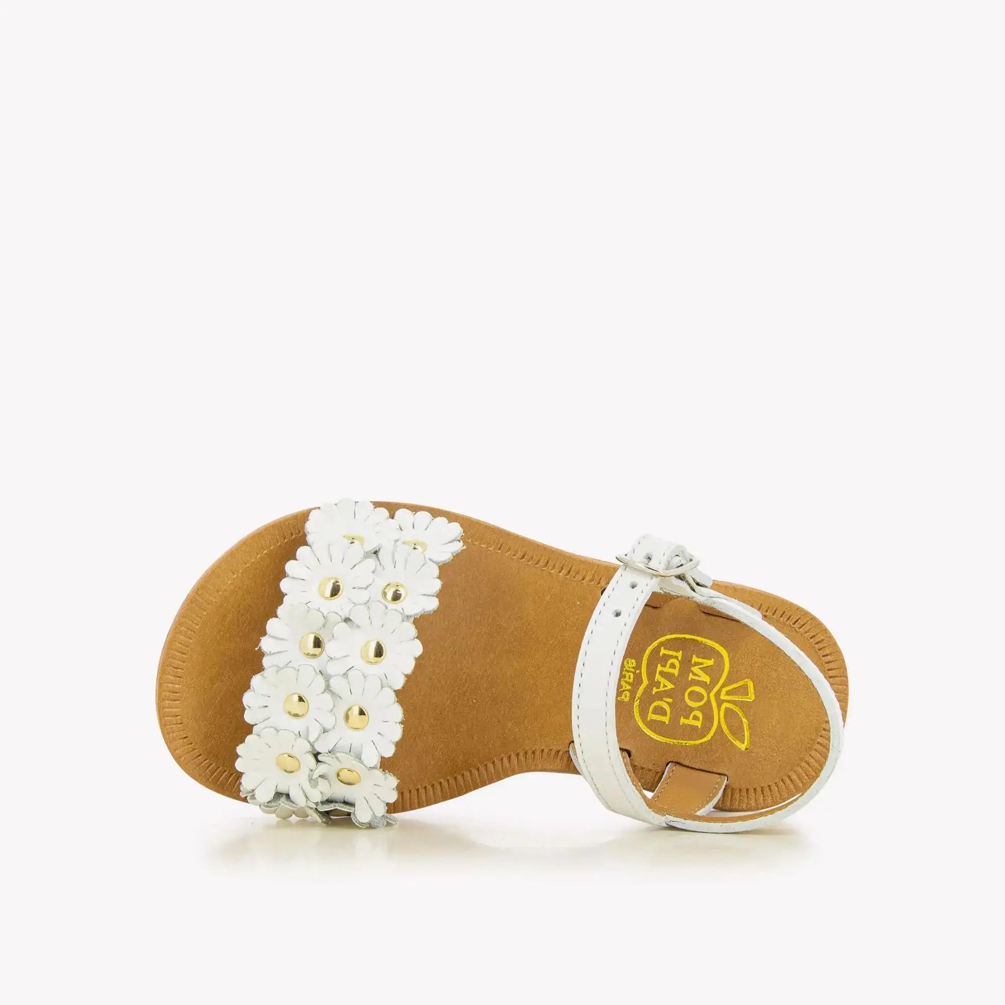 pom-d-api-plagette-multi-flo-sandale-cuir-blanc-vernis-fille image 2
