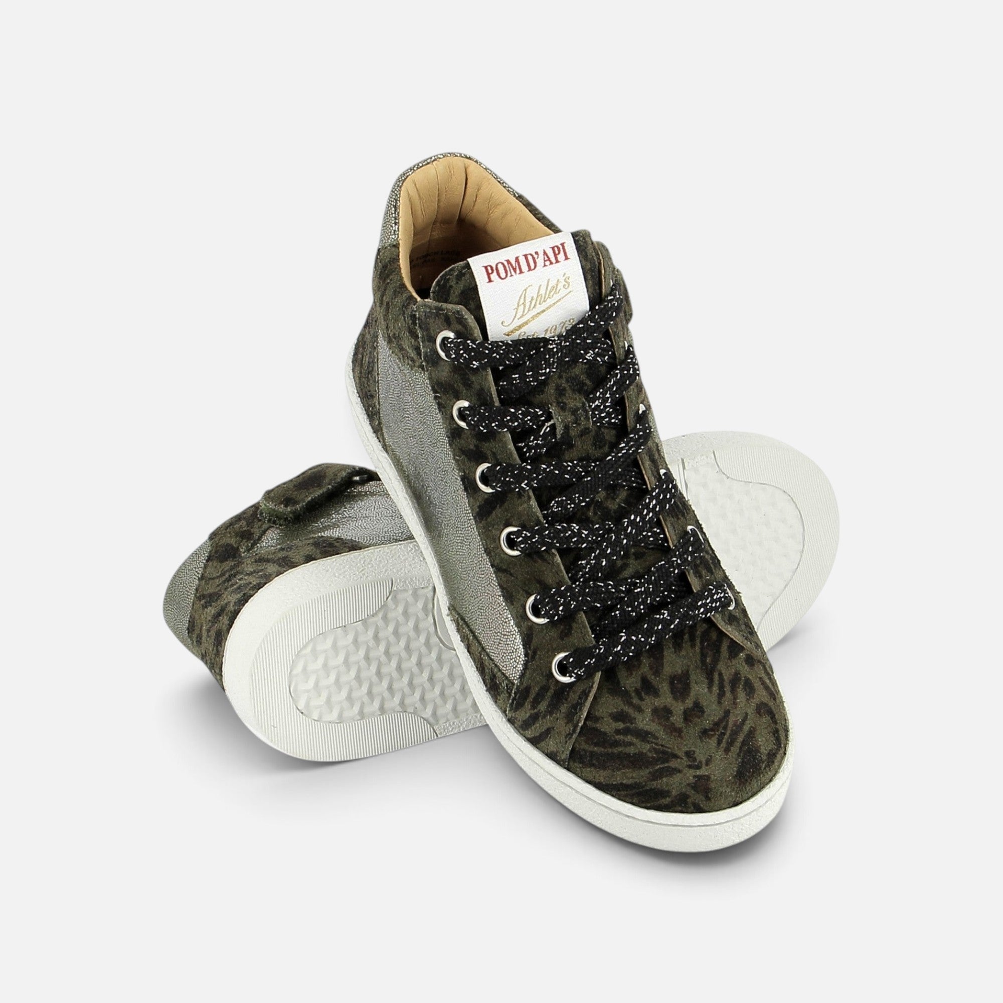 pom-d-api-top-touch-lace-sneaker-savana-kaki-olive-fille image 3