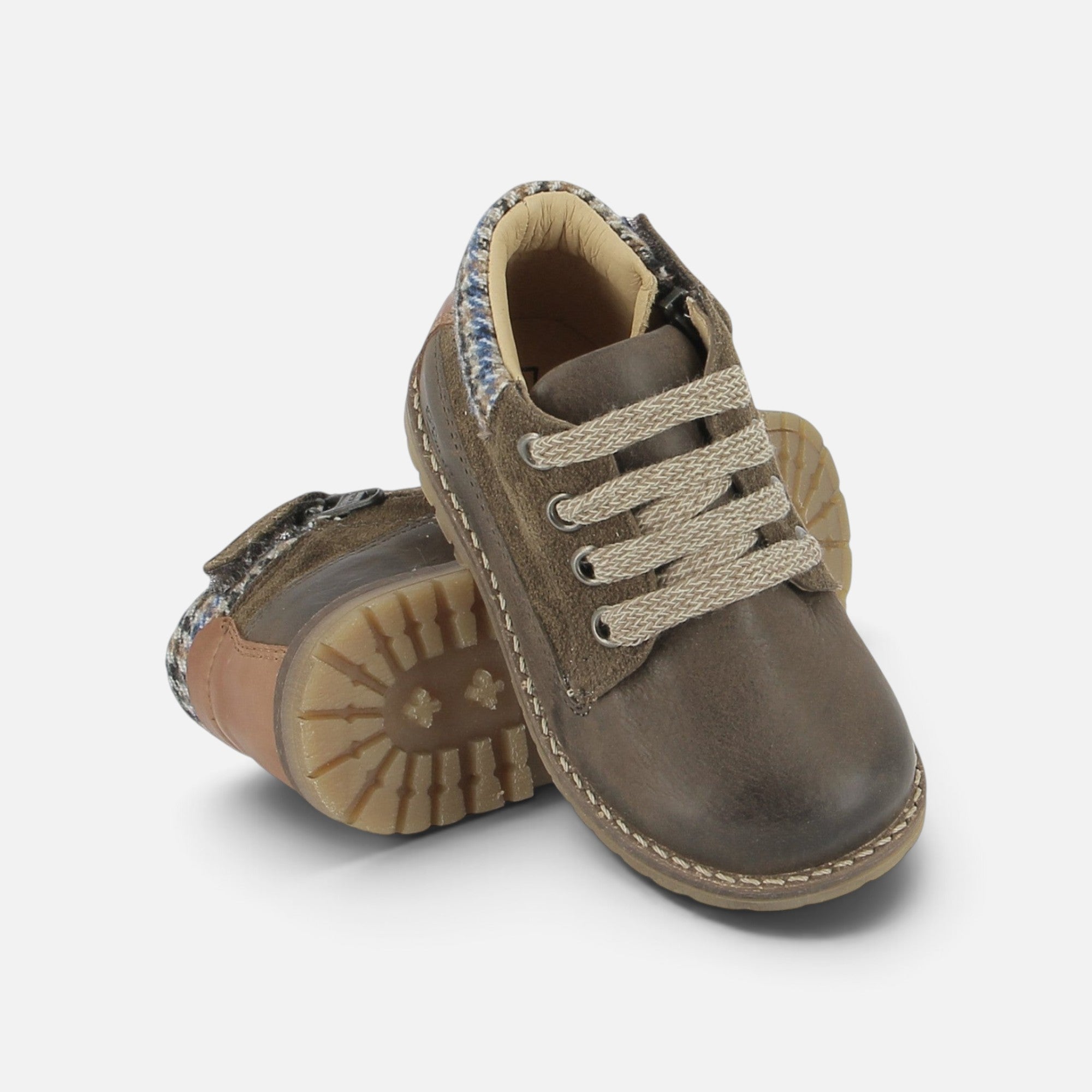 pom-d-api-bob-zip-work-boots-enfant-gar-on-brun-mousse image 2