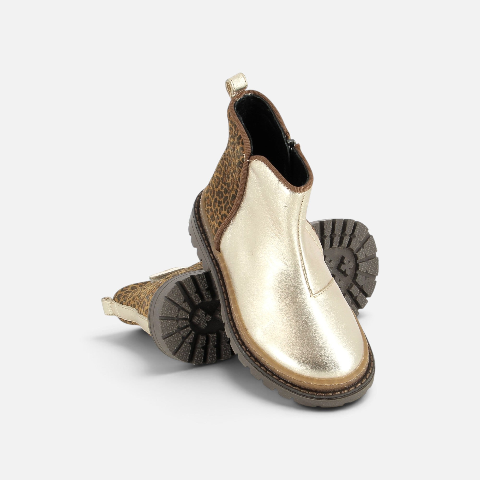 pom-d-api-wall-boots-bottine-fille-platine-naturel-l-opard image 2