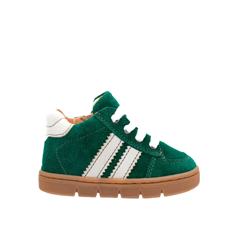 babybotte-farel-chaussure-b-b-gar-on-vert-cuir-lacets-zip image 1