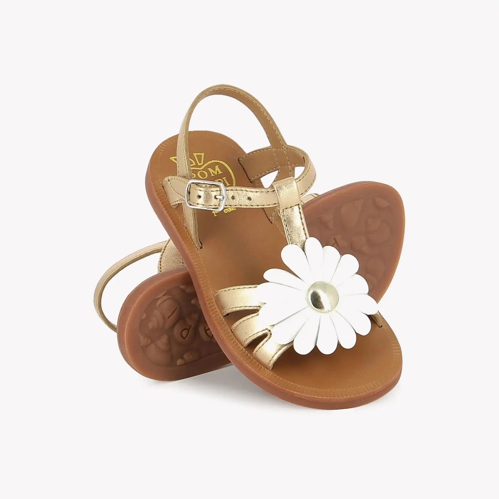 pom-d-api-plagette-big-flo-sandale-fille-ivory-laminato-fleur image 3