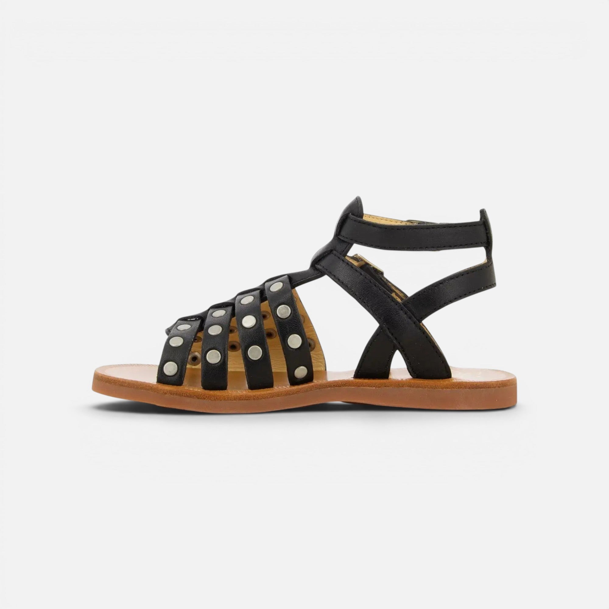 pom-d-api-plagette-stud-sandale-fille-noir-nappa image 4