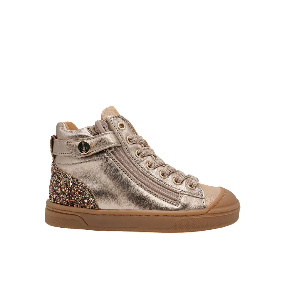 babybotte-kostanza-chaussure-lacets-fille-platine image 1