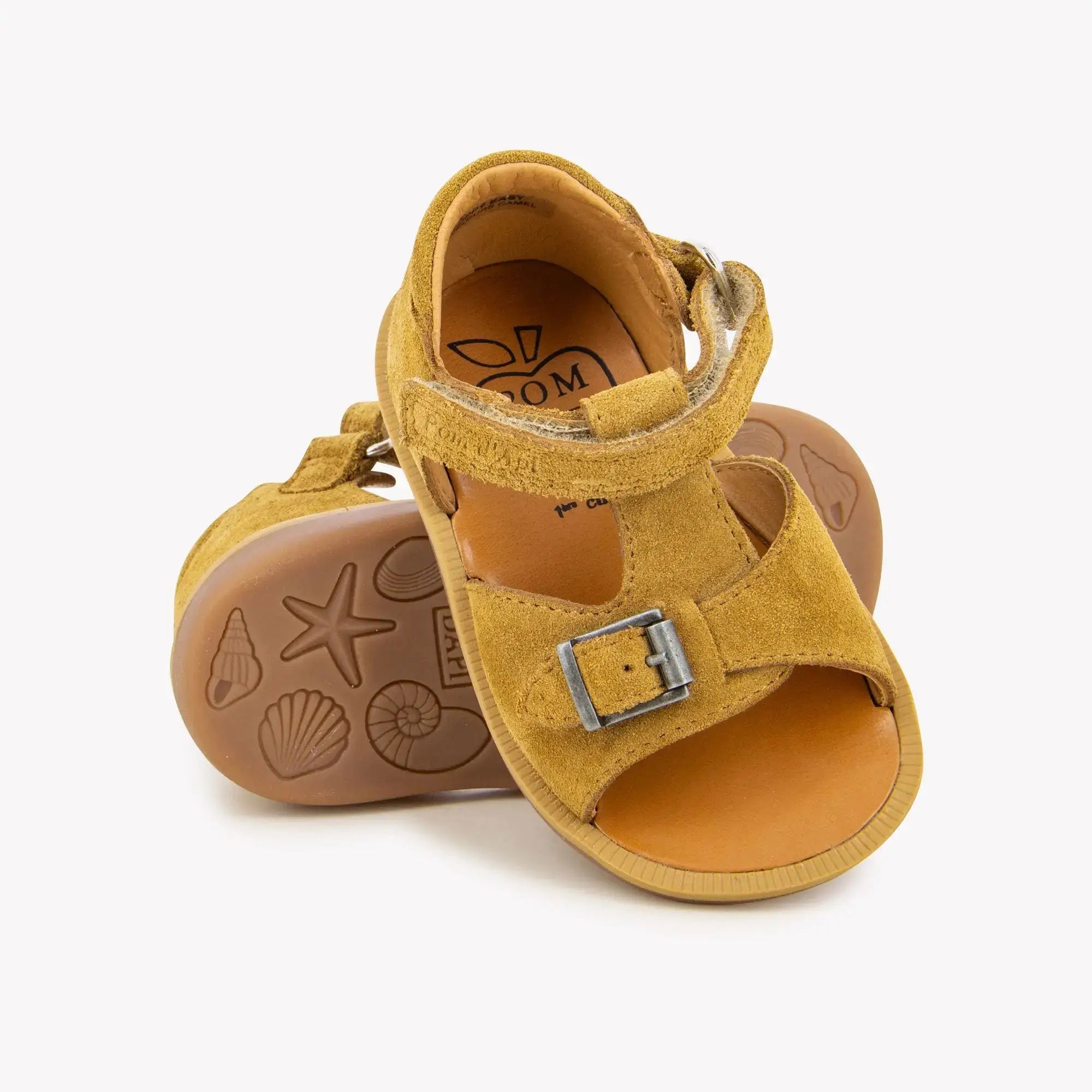 pom-d-api-poppy-easy-velours-camel-sandale-premiers-pas-gar-on image 2