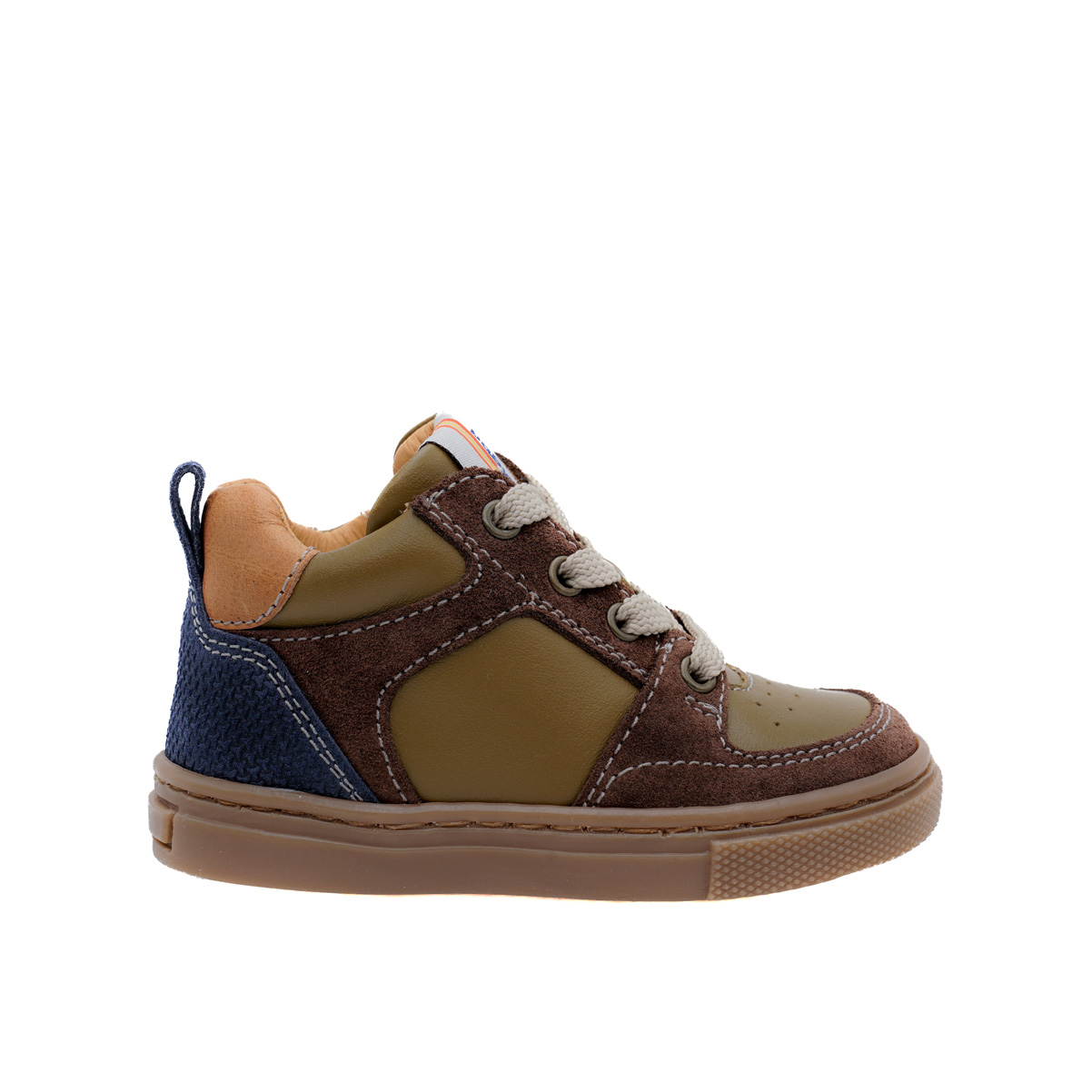 babybotte-arnold-chaussure-premier-pas-gar-on-kaki-lacets image 1
