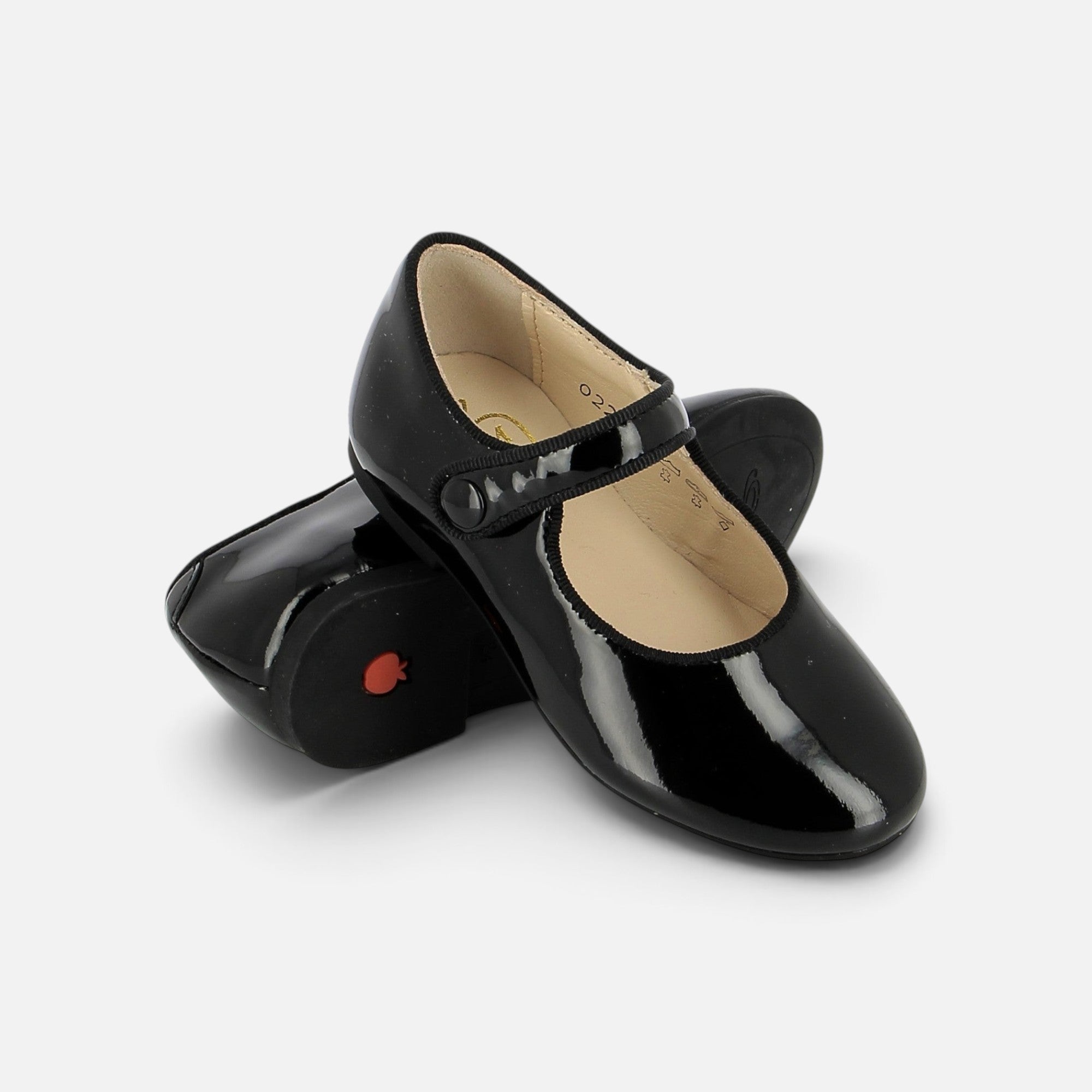 pom-d-api-daisy-baby-ballerine-fille-cuir-vernis-noir image 3