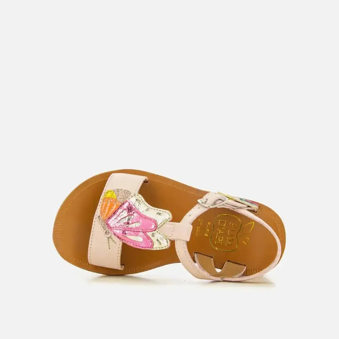 pom-d-api-plagette-papillon-sandale-rose-papillon image 4