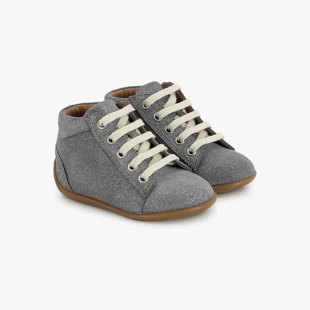 pom-d-api-shoemi-lace-star-grey-chaussure-premiers-pas-lacets image 1