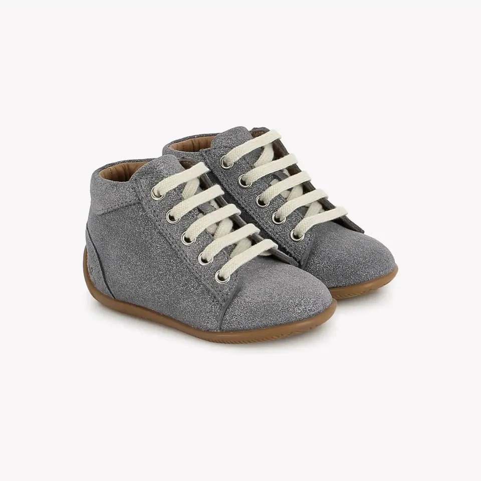 pom-d-api-shoemi-lace-star-grey-chaussure-premiers-pas-lacets image 1
