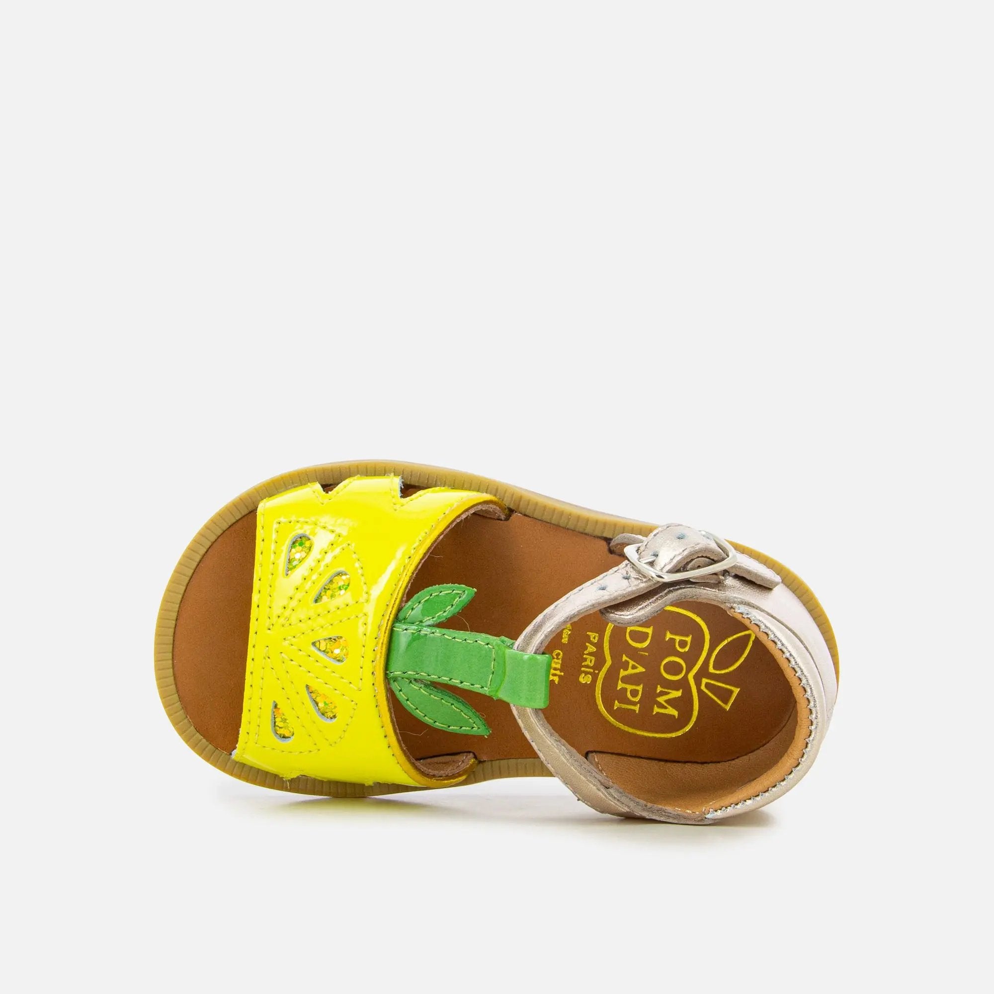 pom-d-api-poppy-agrume-sandale-premiers-pas-jaune-oro-citron image 4