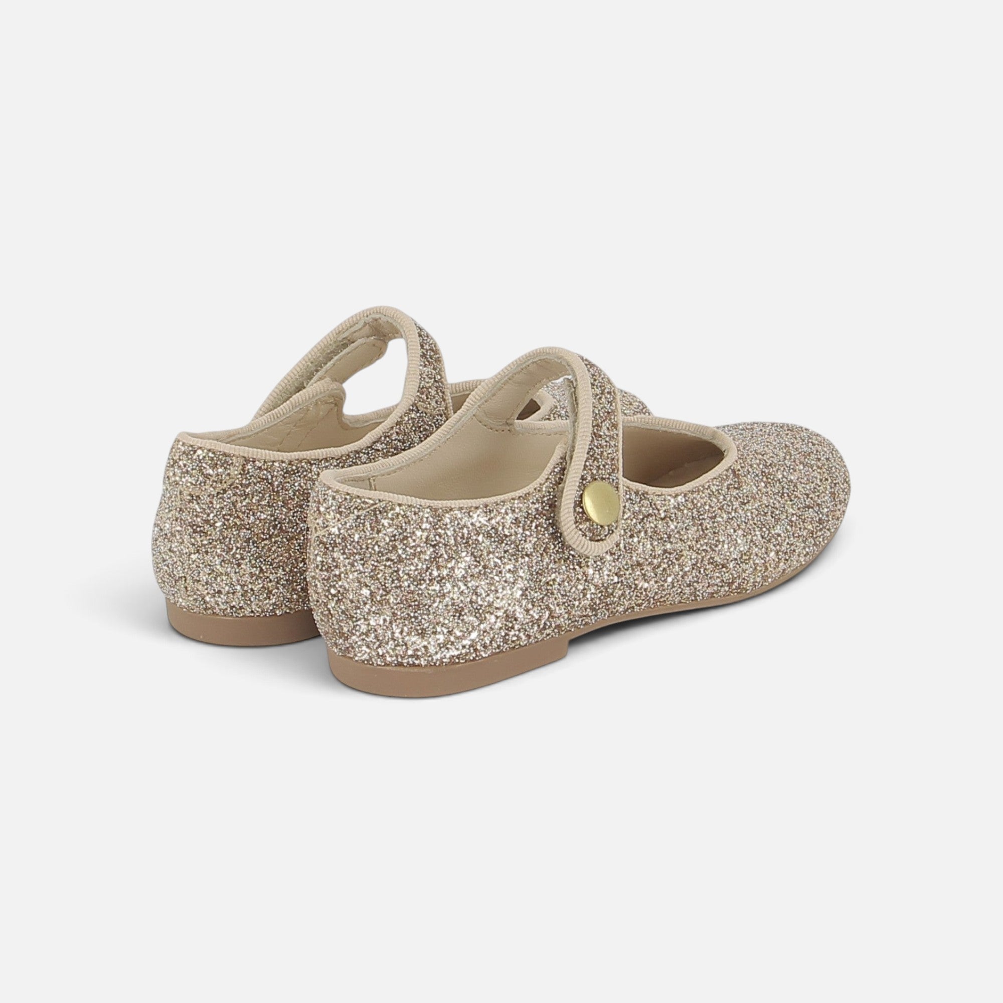 pom-d-api-daisy-baby-ballerine-cuir-paillet-platine-dor image 2