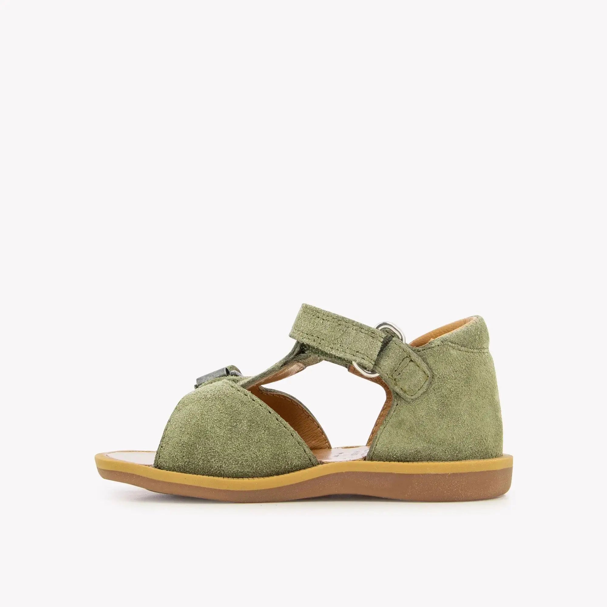 pom-d-api-poppy-easy-sandale-premiers-pas-velours-kaki image 4