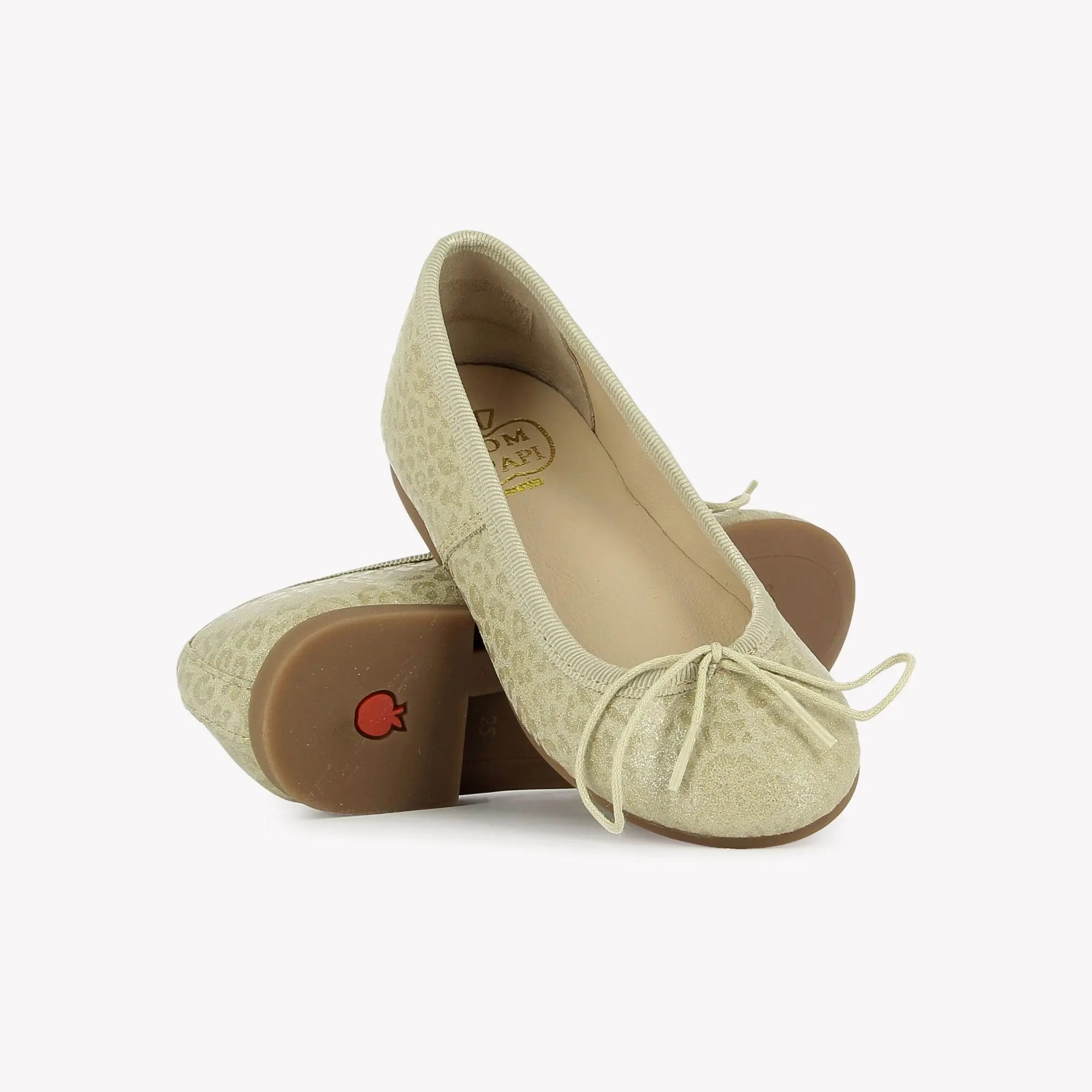 pom-d-api-dory-bal-ballerine-platino-cuir-argent-fille image 2