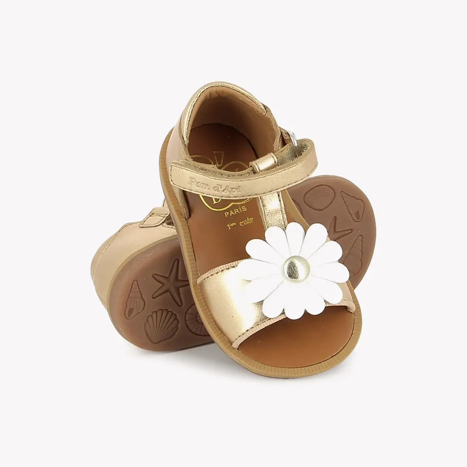 pom-d-api-poppy-big-flo-sandale-premiers-pas-fille-ivory image 1
