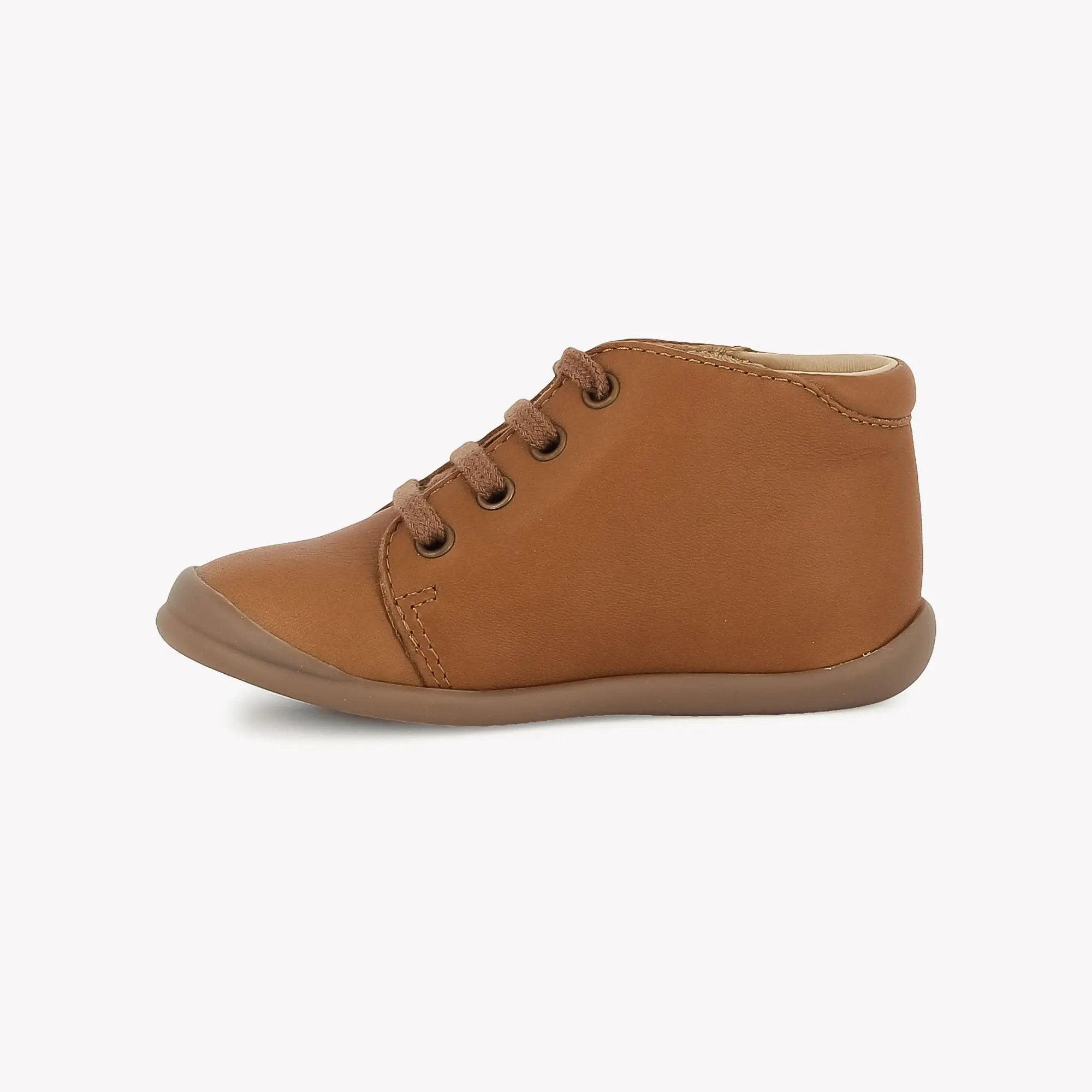 pom-d-api-flex-up-bottine-chaussure-premiers-pas-gar-on-camel-lacets image 4