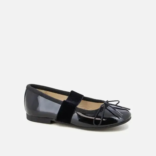 pom-d-api-dory-elast-noir-ballerine-fille-cuir-vernis image 1