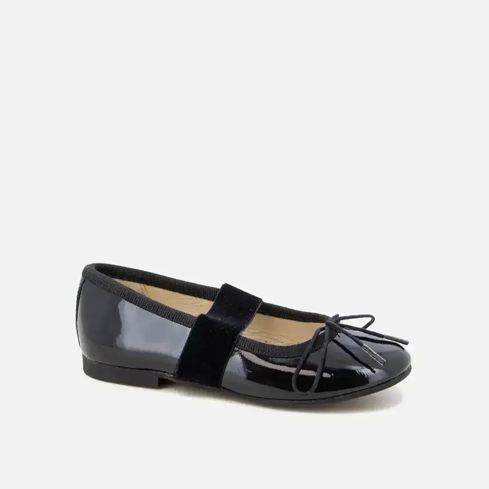 pom-d-api-dory-elast-noir-ballerine-fille-cuir-vernis image 1