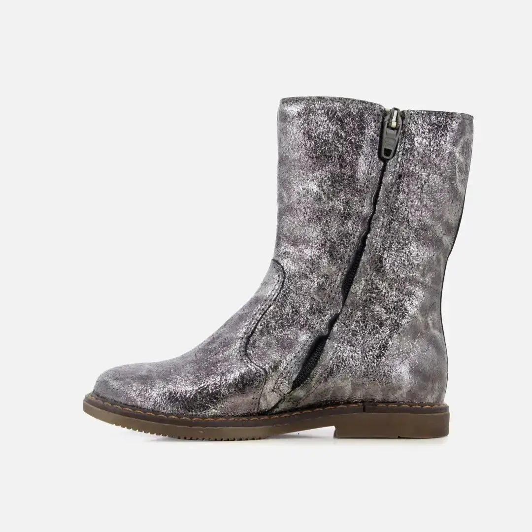 pom-d-api-city-mid-botte-sl-bottine-gris-paillet-zip image 3