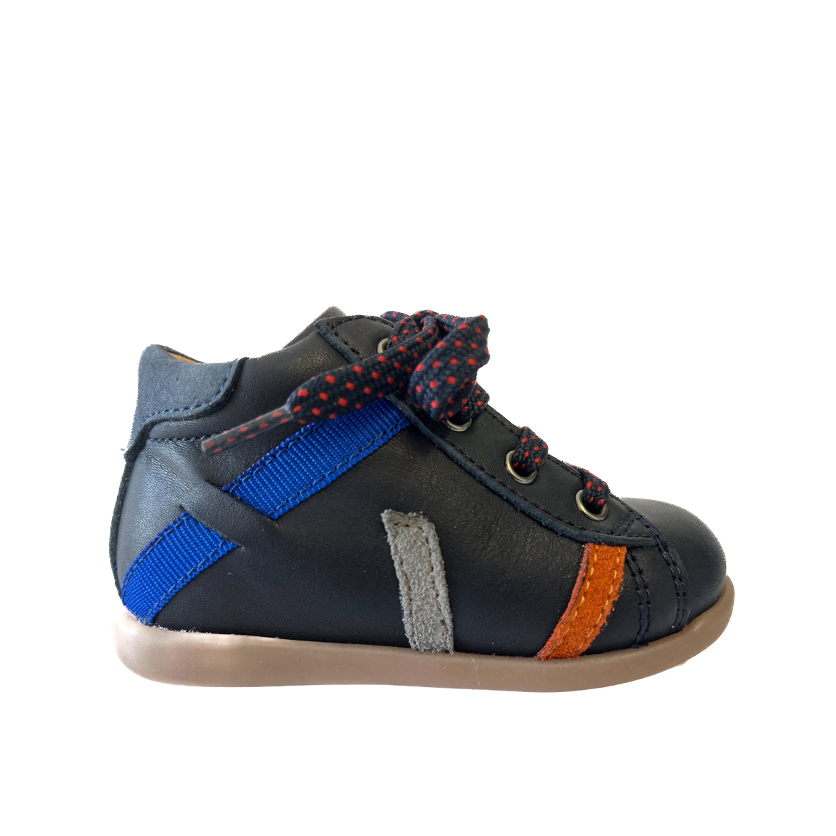 babybotte-filippo-chaussure-b-b-gar-on-lacets-zip-bleu image 1
