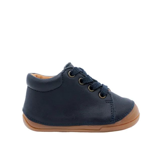 babybotte-zoha-chaussure-b-b-gar-on-bleu-cuir-lacets-zip image 1