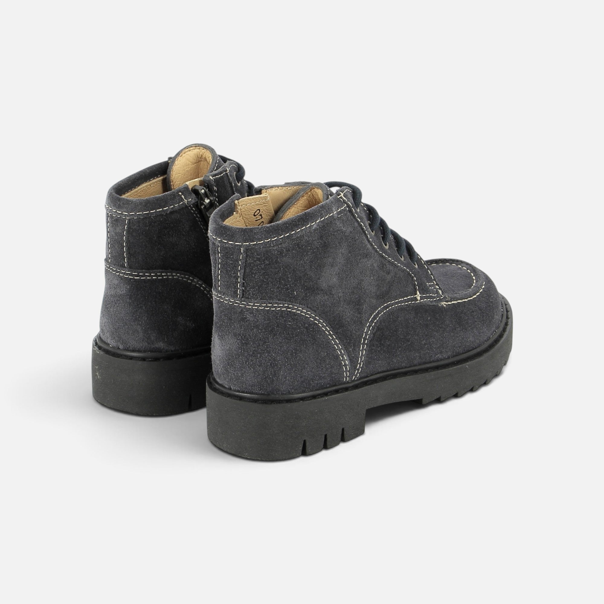 pom-d-api-sid-lace-plato-chaussures-gar-on-velours-gris-zip image 3