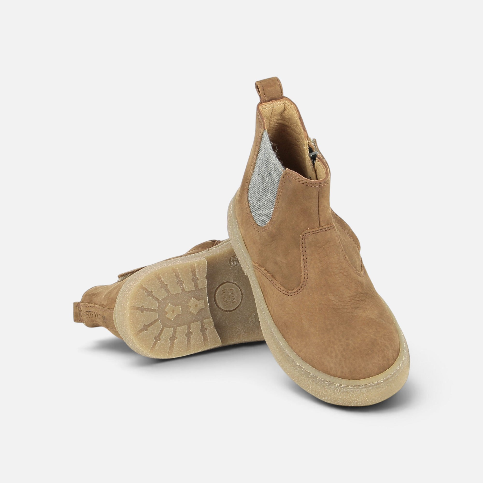 pom-d-api-trix-jod-zip-bottine-gar-on-cognac-nubuck-grain image 2