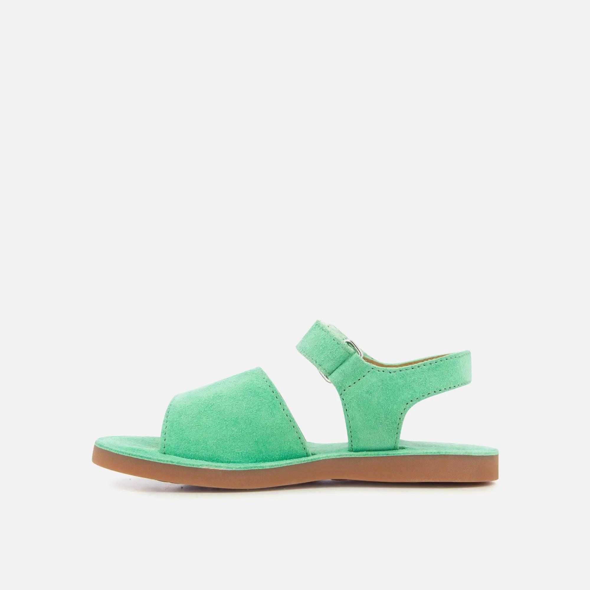 pom-d-api-plage-air-easy-sandale-gar-on-cuir-velours-vert image 4