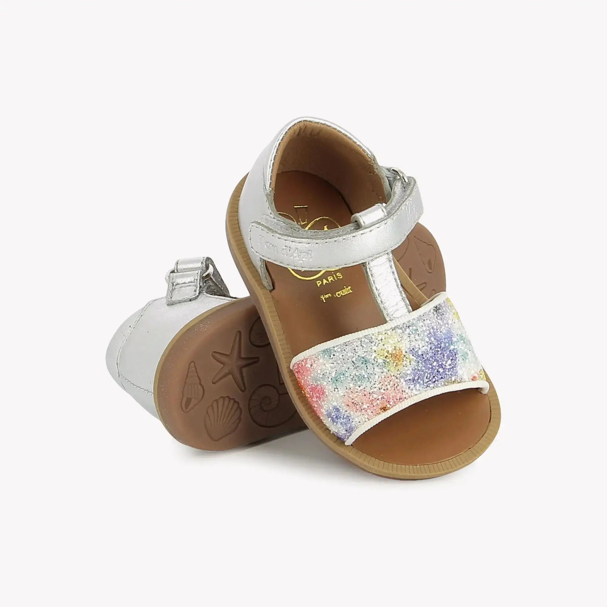 pom-d-api-poppy-tao-easy-sandale-premiers-pas-fille-silver-multi image 2