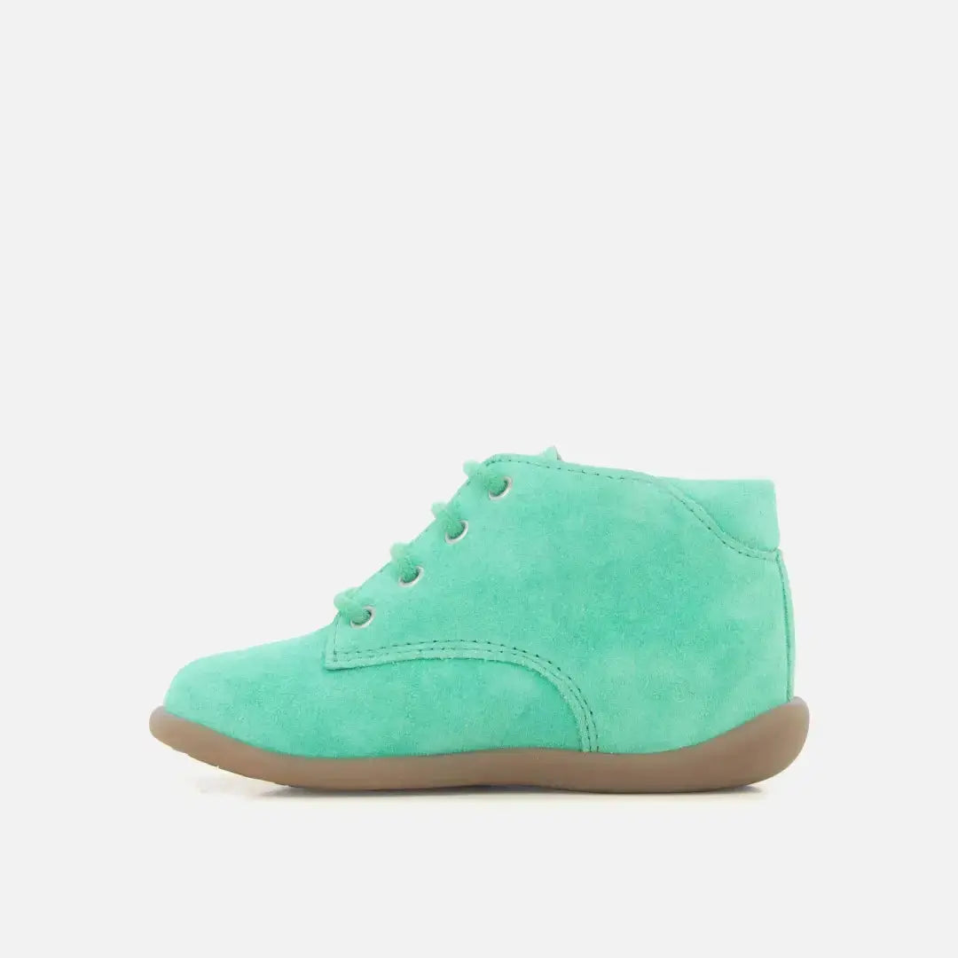 pom-d-api-stand-up-derby-chaussure-premiers-pas-gar-on-cuir-velours-vert image 4