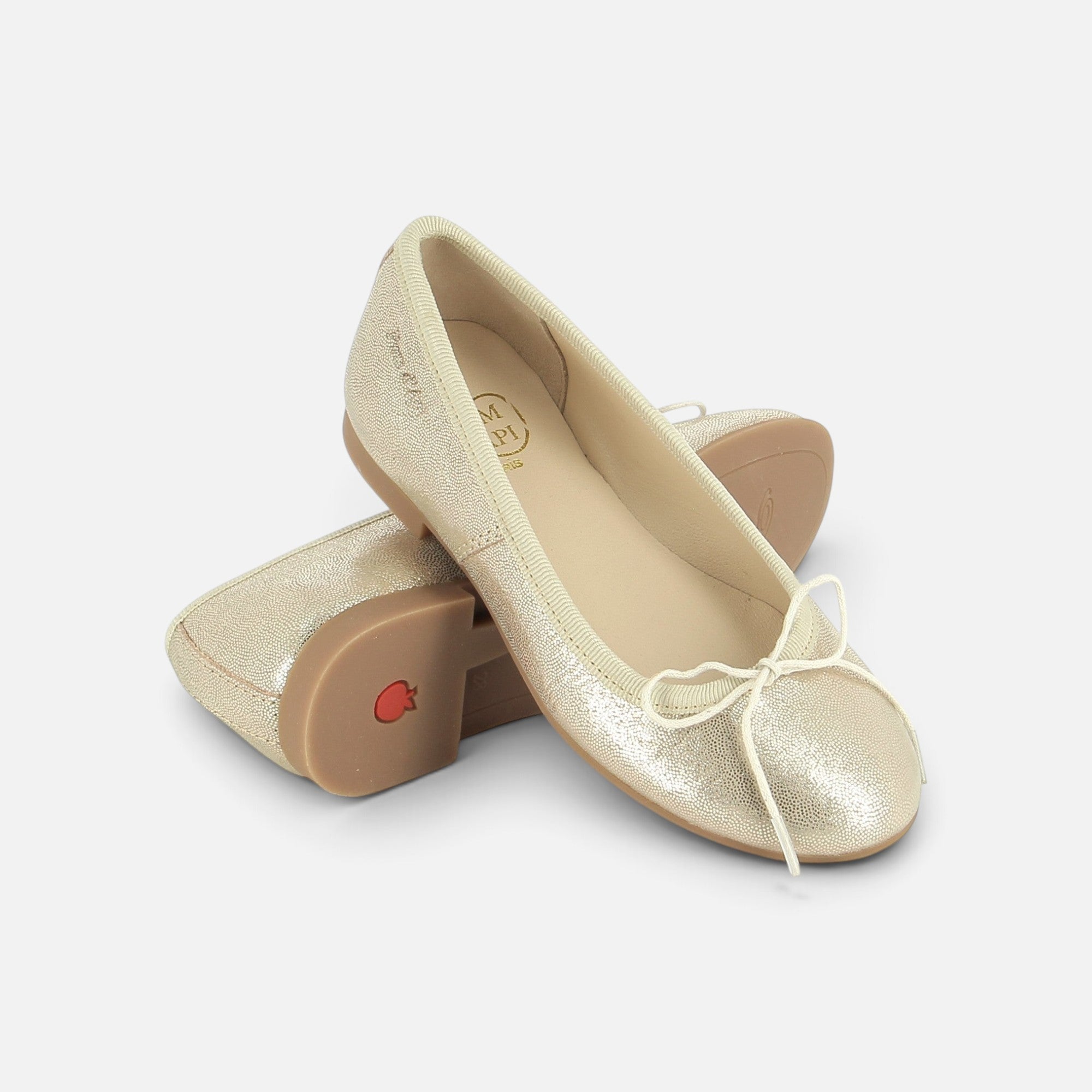 pom-d-api-dory-bal-ballerine-fille-dor-vel-paillette image 2