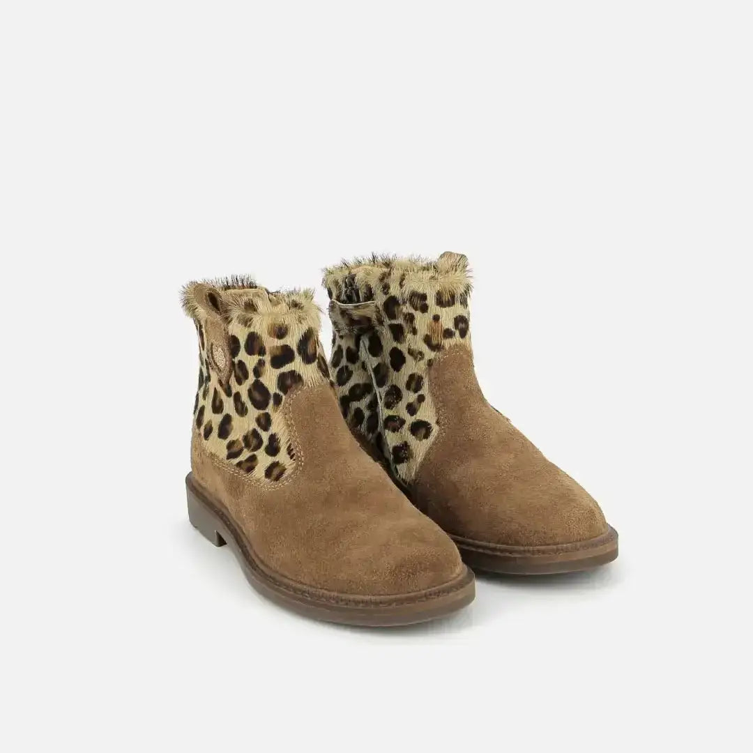 pom-d-api-sister-boot-bottine-enfant-velours-chocolat-l-opard image 8