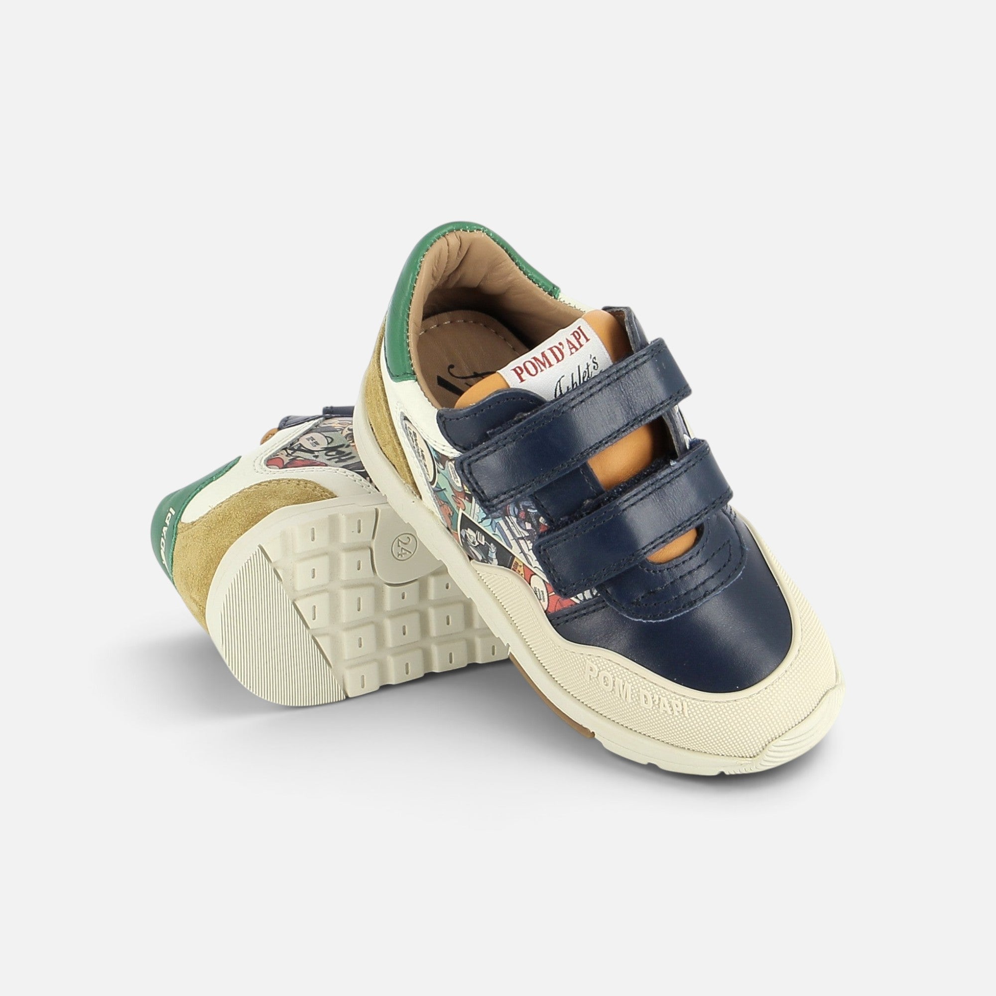 pom-d-api-pouss-race-bump-baskets-jogger-gar-on-marine-multi image 2
