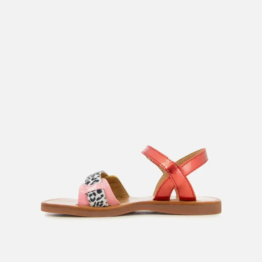 pom-d-api-plagette-avignon-sandale-fille-cuir-rouge image 4