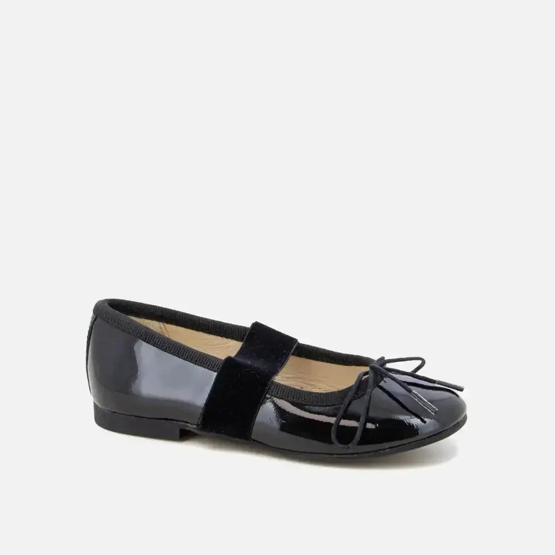 pom-d-api-dory-elast-noir-ballerine-fille-cuir-vernis image 1