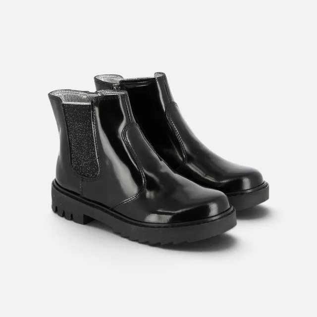 pom-d-api-sid-jodzip-boots-fille-cuir-noir-semelle-noire image 1
