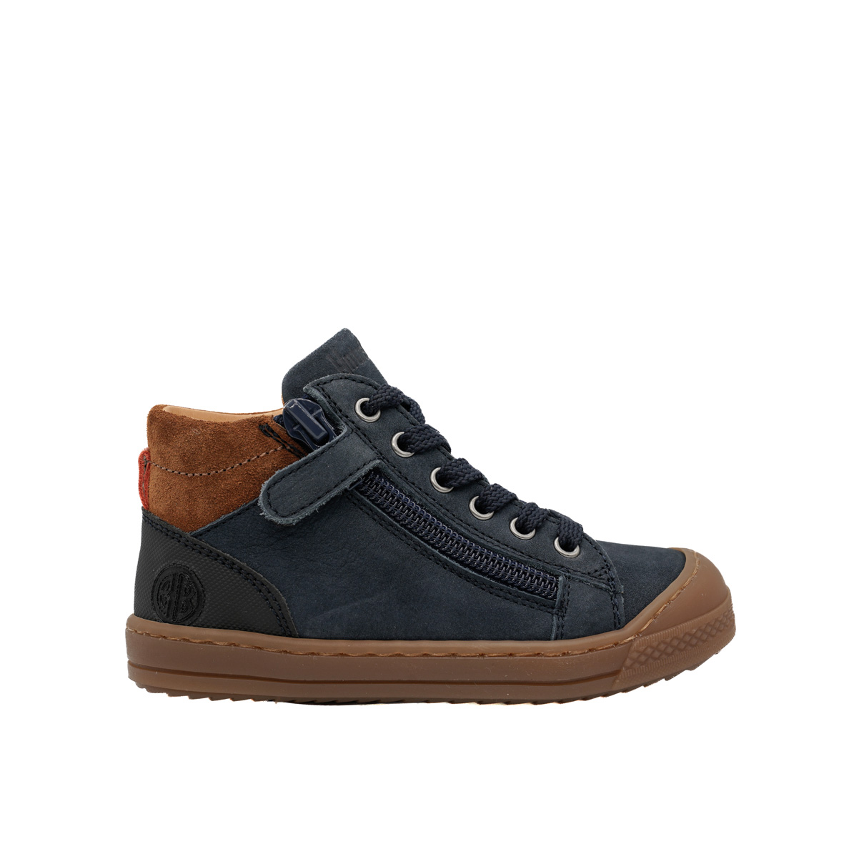 babybotte-kaky-blue-chaussure-gar-on-lacets-et-zip-nubuck-bleu image 1