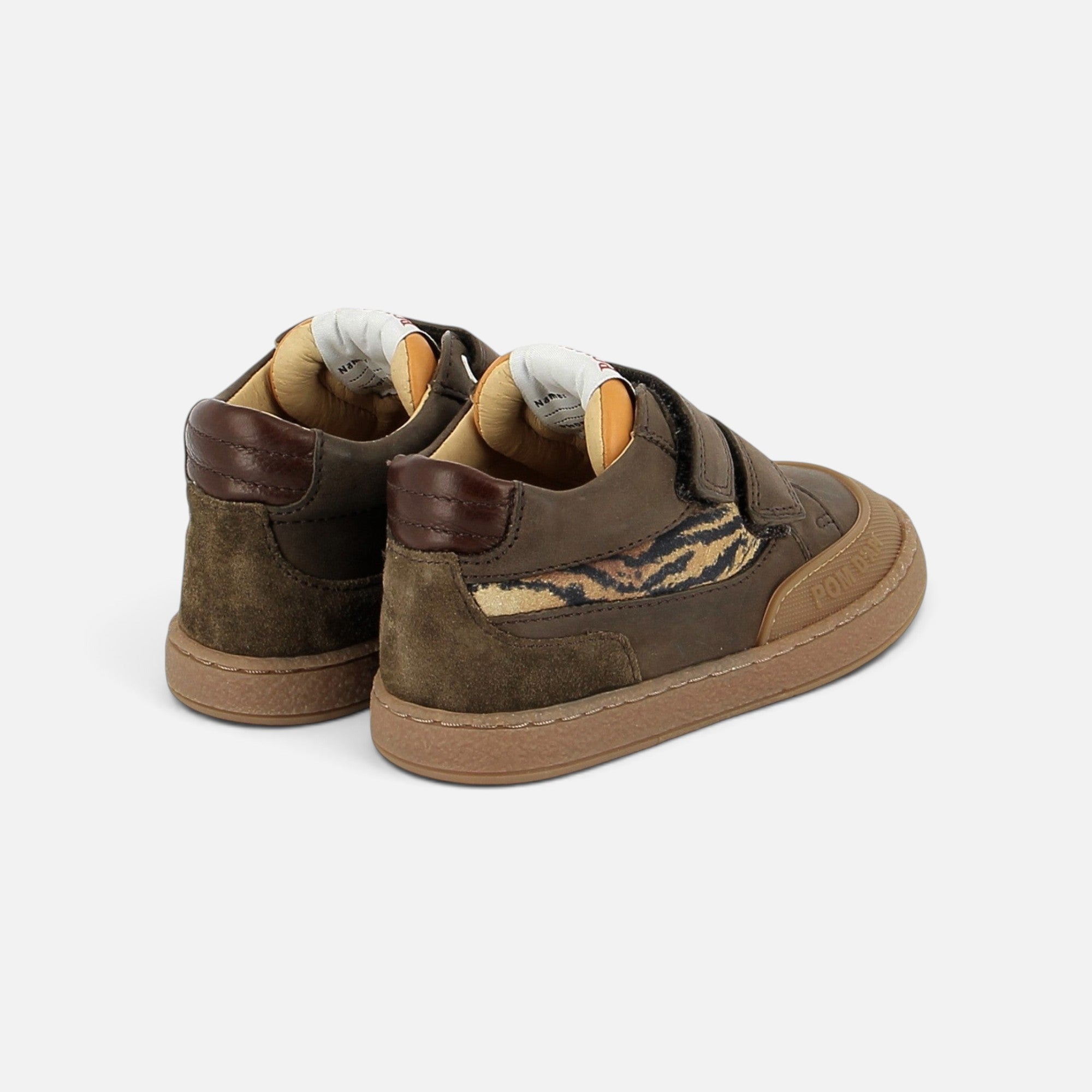 pom-d-api-mousse-backy-basket-enfant-cuir-brun-multi image 2