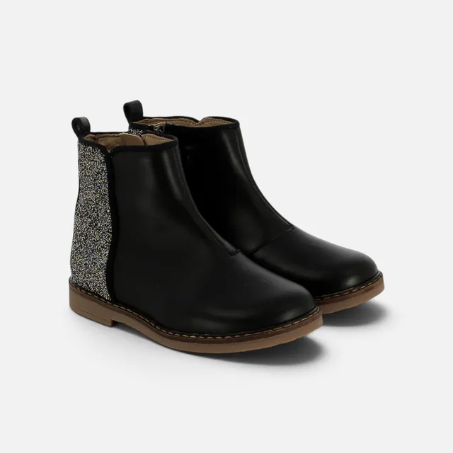 pom-d-api-trip-back-bottine-nappa-glitter-noir-multi-fille image 1