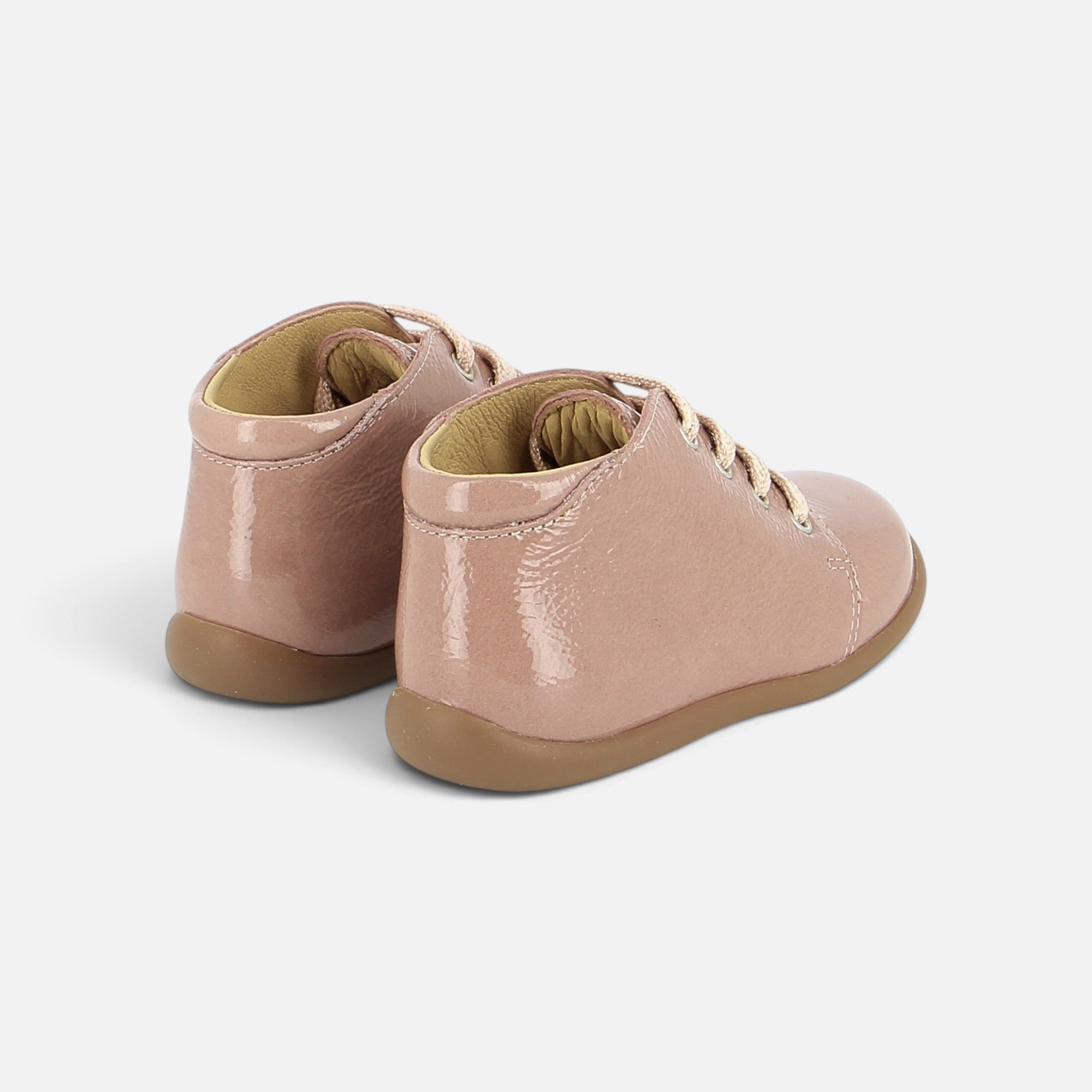 pom-d-api-stand-up-bottine-vernis-wrinkle-pink-bottine-premiers-pas-fille image 2