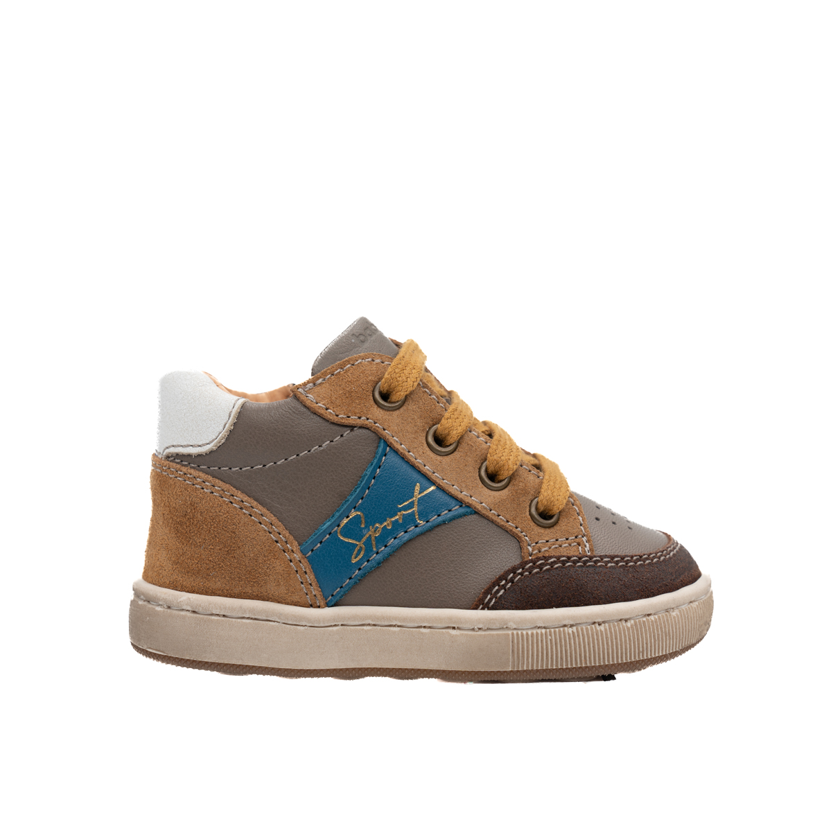 babybotte-formidable-chaussure-b-b-gar-on-lacets-marron image 1