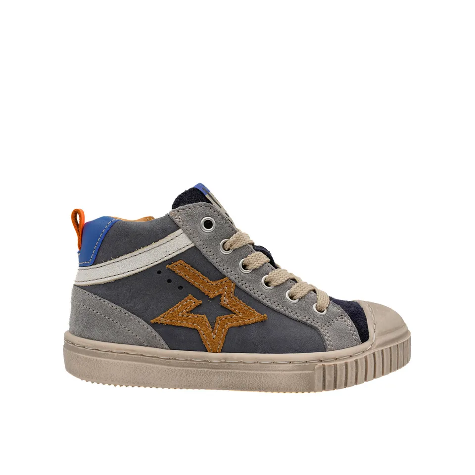 babybotte-karlos-chaussure-gar-on-lacets-zip-bleu image 1