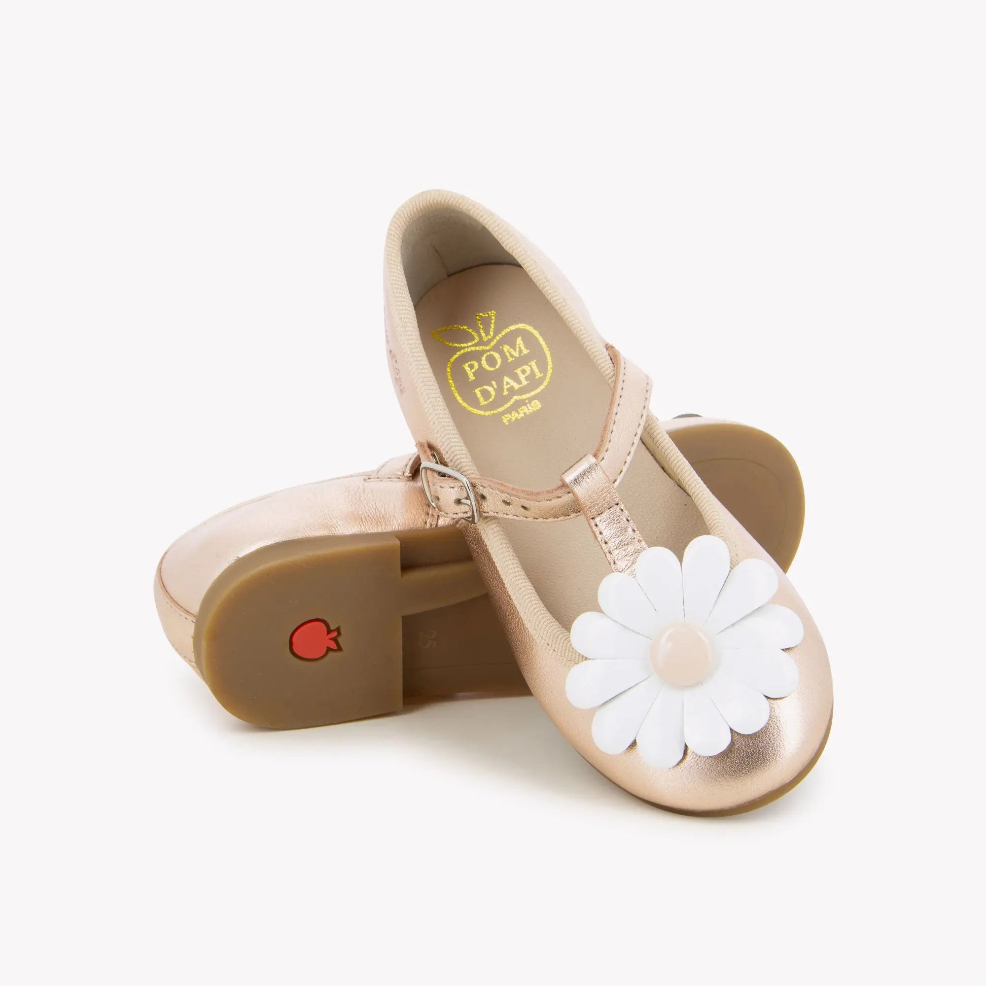 pom-d-api-dory-flo-laminato-cuivre-ballerine-cuir-enfant image 2